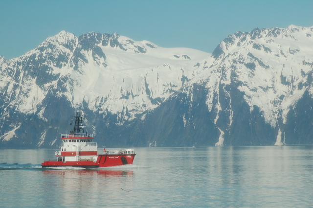 ferry in Valdez bay