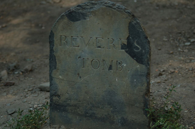 tombstone of Paul Revere