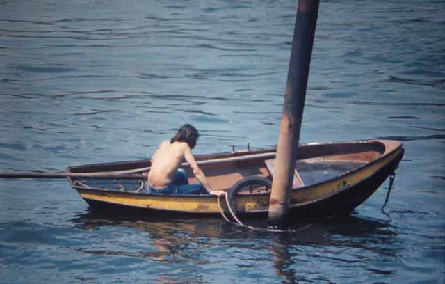 a lone boater