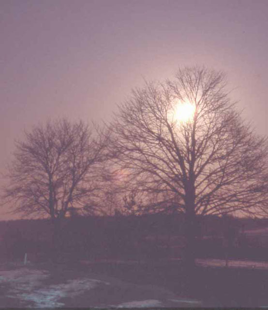 winter sunset, germany