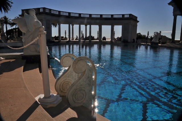 the outdoor pool at the William Hearst Castle
