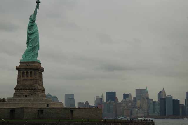 Lady Liberty and the NYC skyline