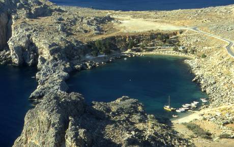 view of surrounding water from lindos