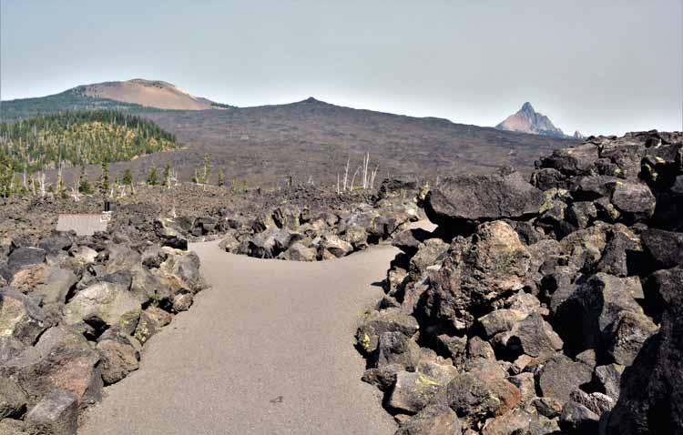 walking paths through lava flow