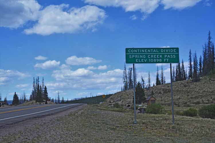 continental divide sign
