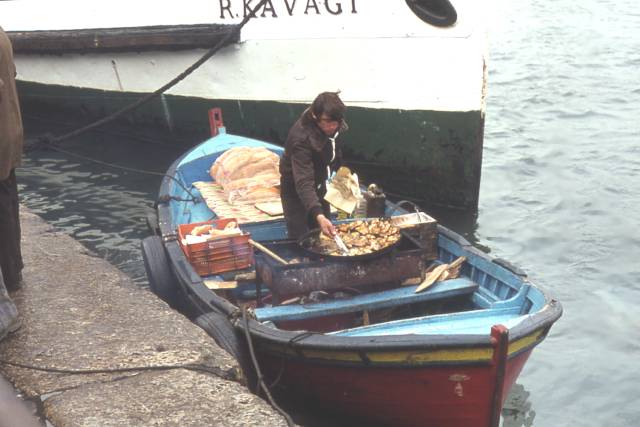 fish vendor on boat