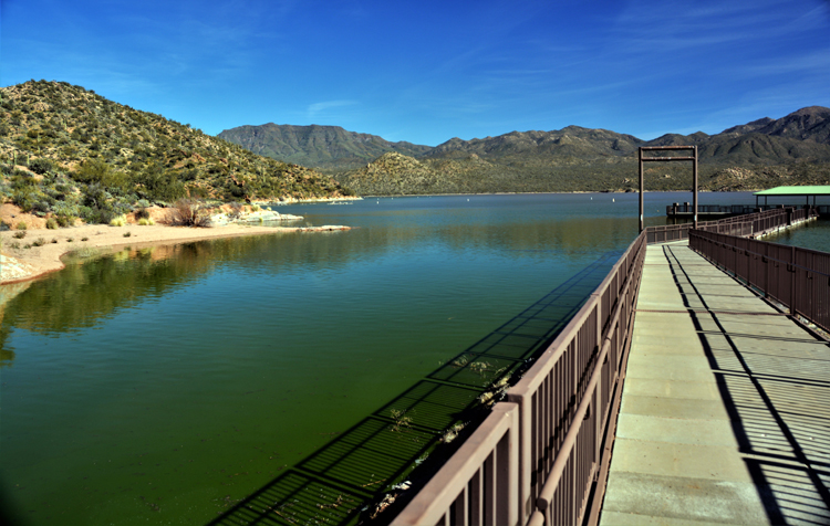 lake and mountain scene