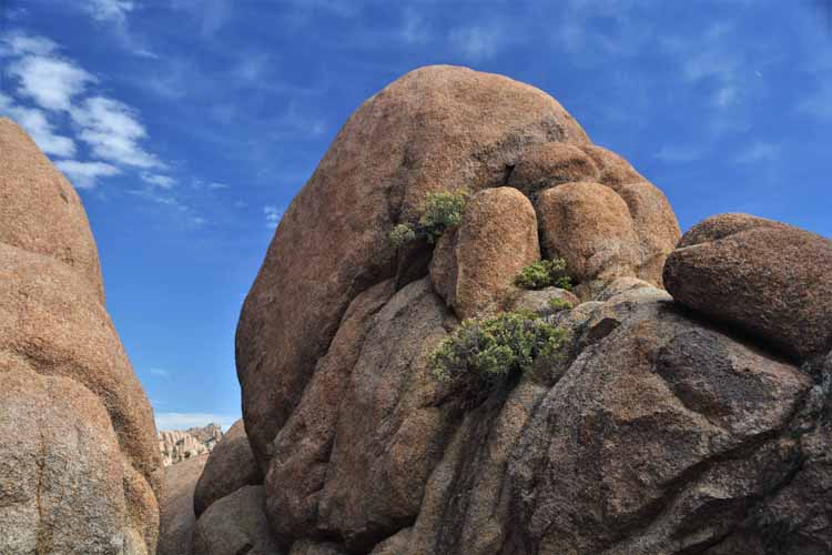 water and boulders