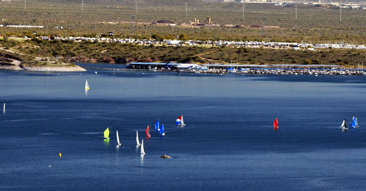 sailboats on lake