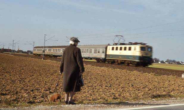 waiting for the train to pass