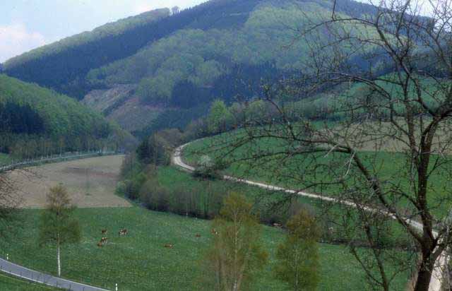 the rolling hills of outside Buren