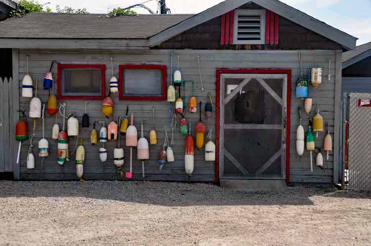 buoys on restaurant front