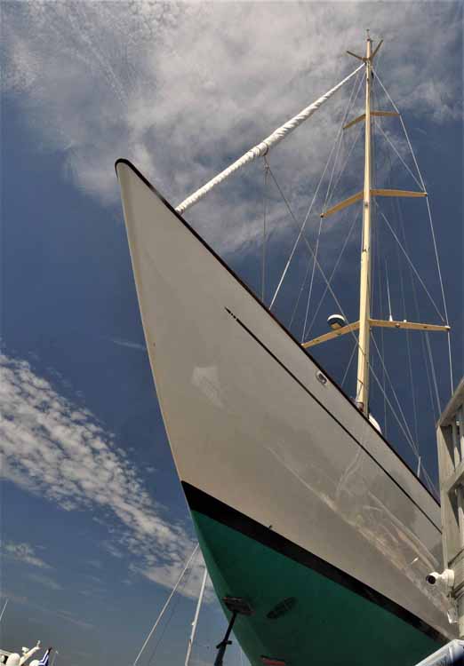 boat hull closeup