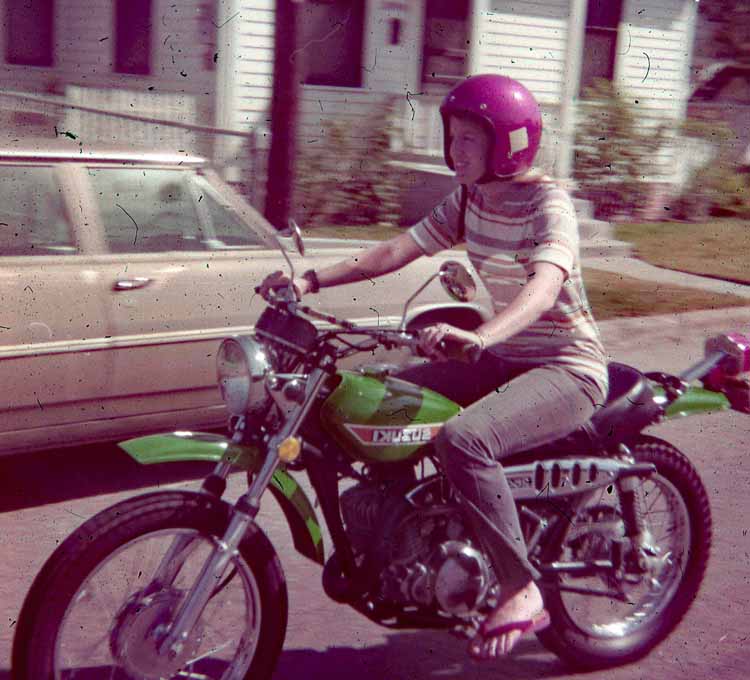 beck on moped
