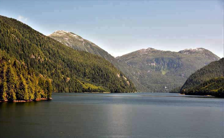 scenic mountains and water