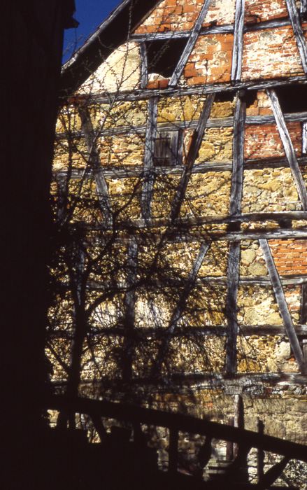 an old half-timbered house