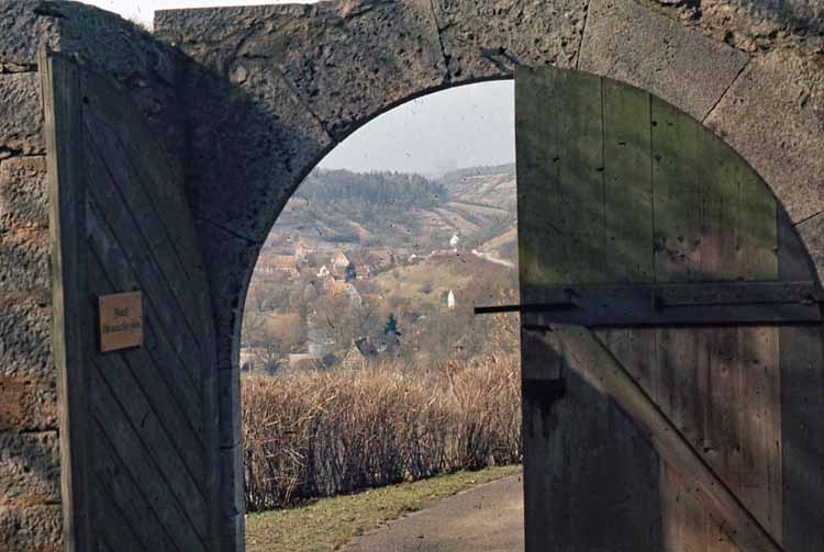 half-opened barn door