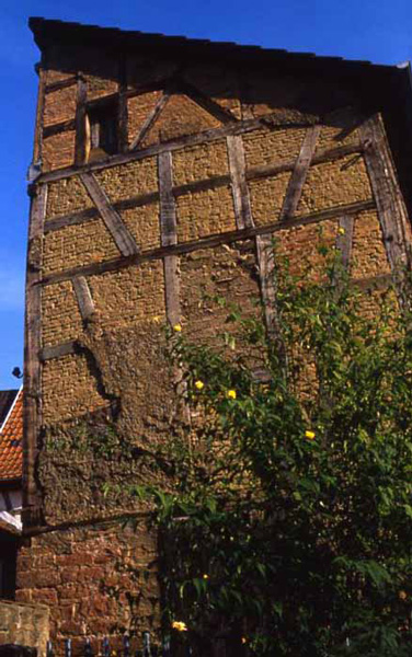 one of many houses made of mortar