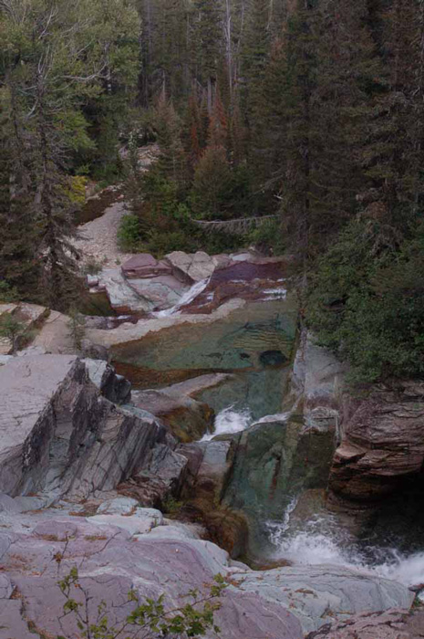 On the Virginia Falls hiking trail