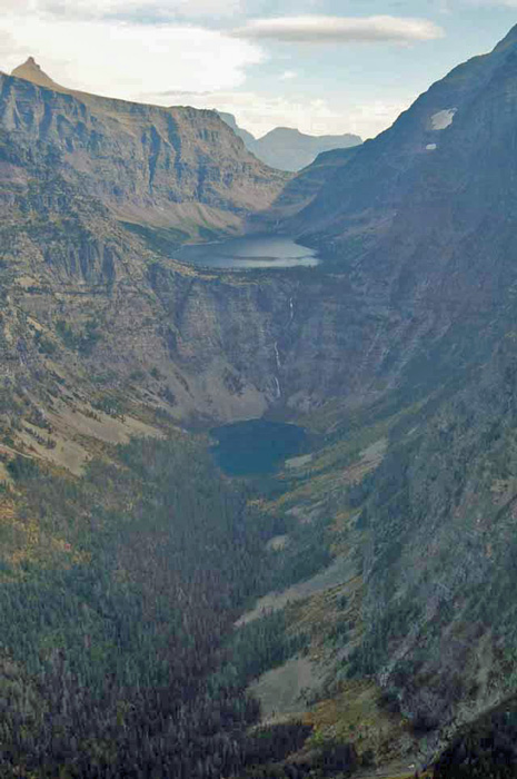 Lake Ellen Wilson and waterfall to Lincoln Lake