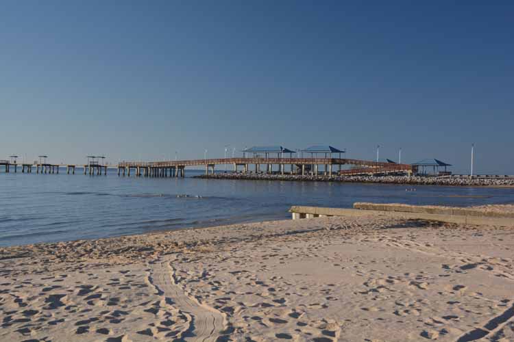 sand and pier
