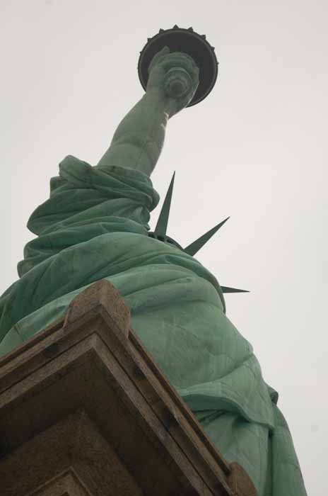 a non-typical angle of Lady Liberty