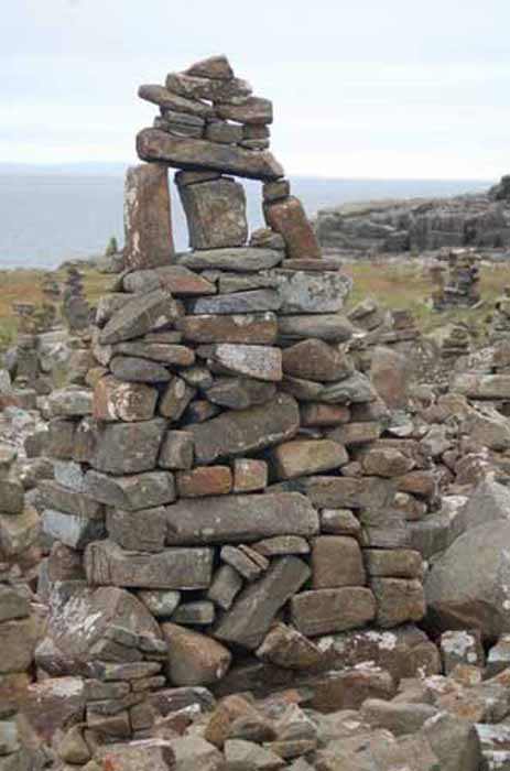 a tourist's cairn
