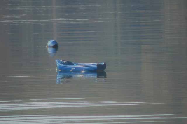 boat moored in Loch Bracadale