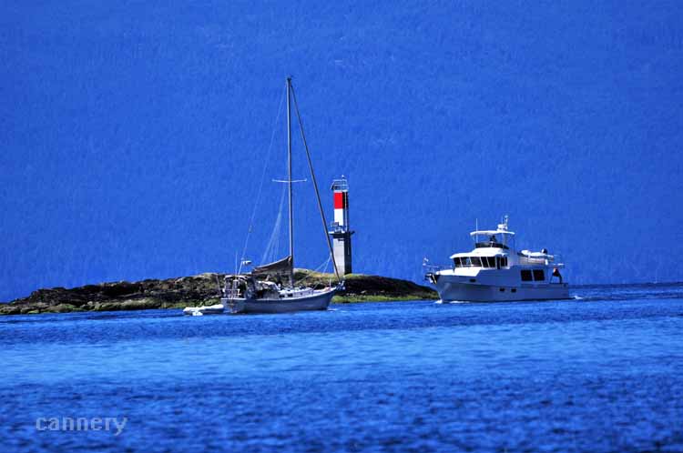 buoy on island