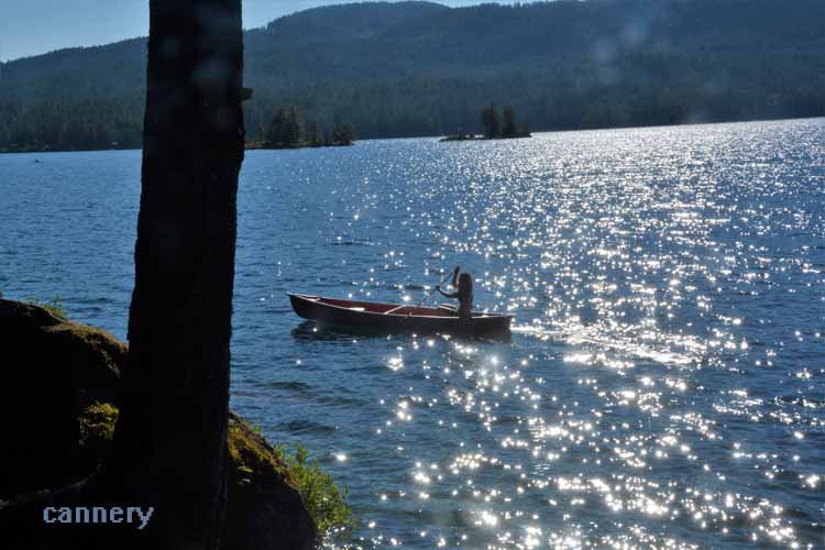 paddleboarder on water