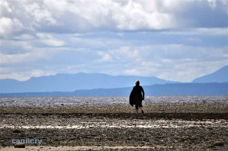 lady on beach