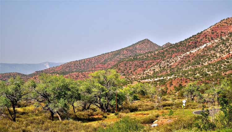 redrock mountainsides