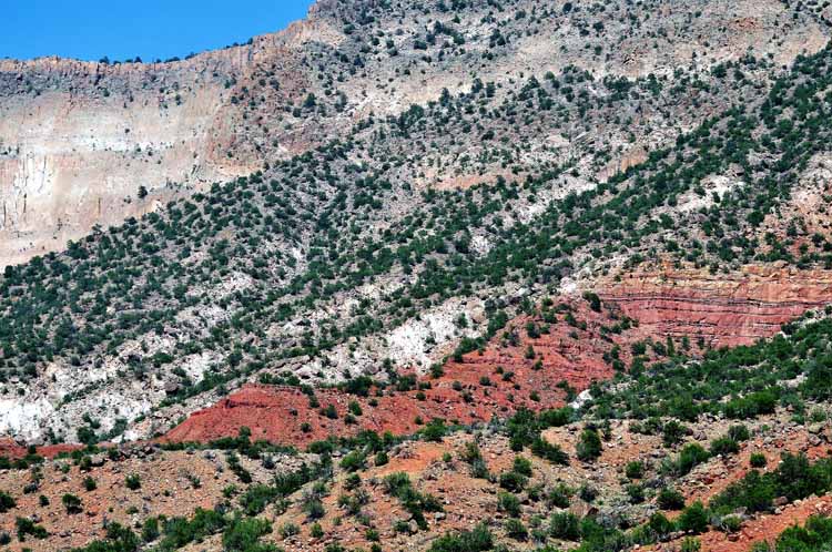 redrock mountainsides