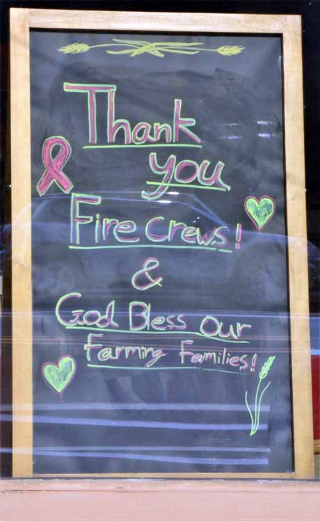 thank you firemen sign