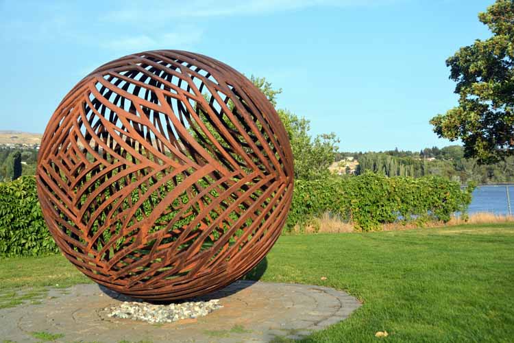 globe art piece