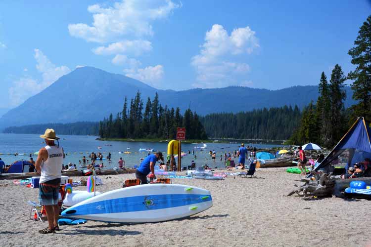 lake beach scene