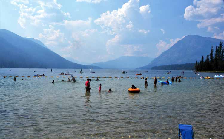 lake beach scene