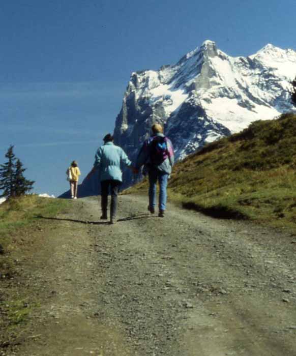 hikers on the path
