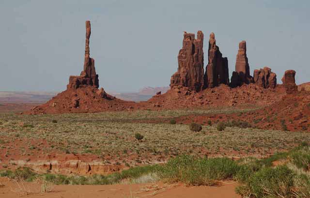 The Navajo Fire Dancers and the Totem Pole