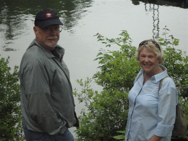on the pier at the cabin