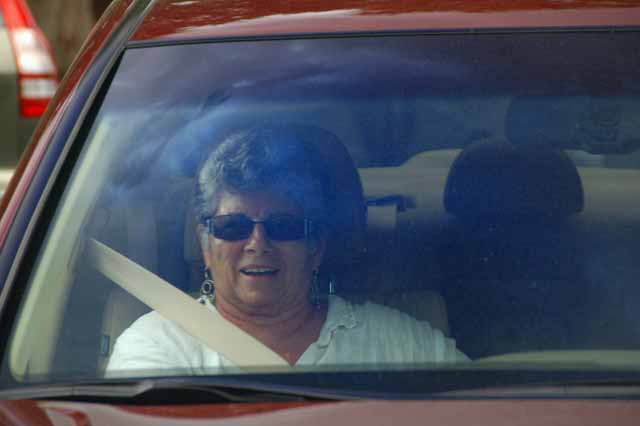 sue leaves for airport
