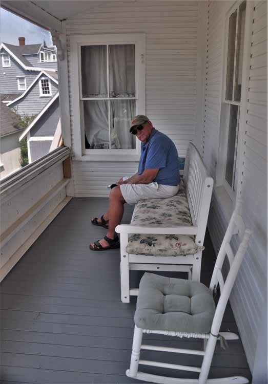 john on porch