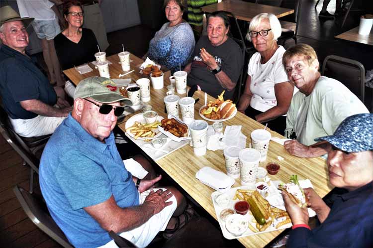 the gang eating