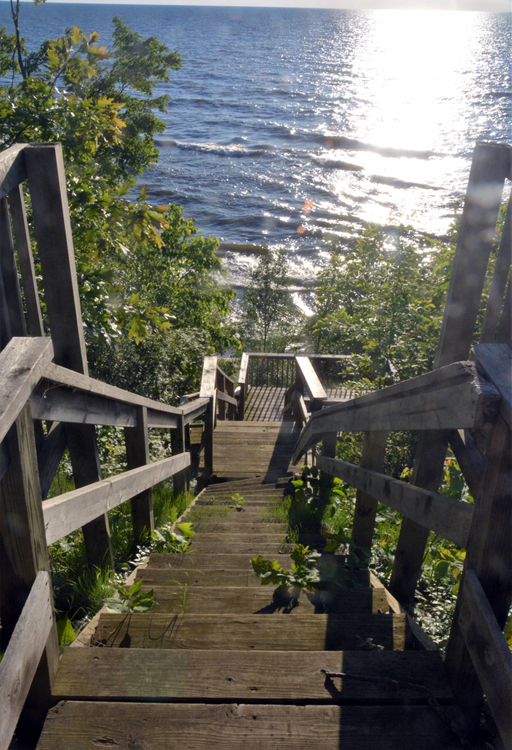 walkway to water