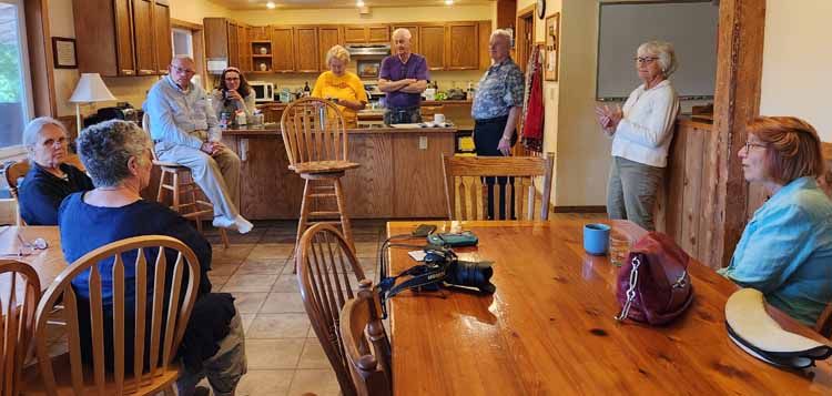 chatting in kitchen