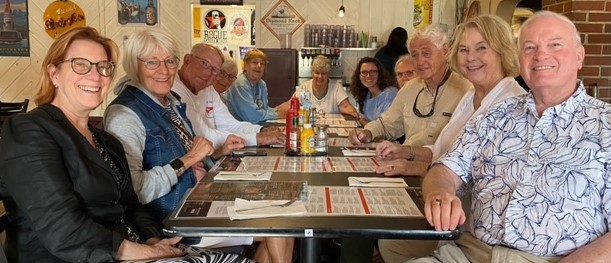 at the dinner table