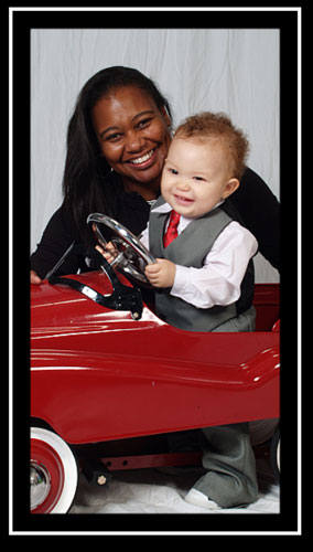 Coco Rousell and grandson Gabriel