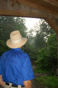 dale waiting for rain to stop