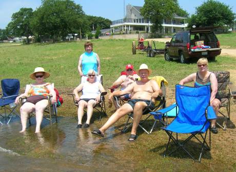 at water's edge